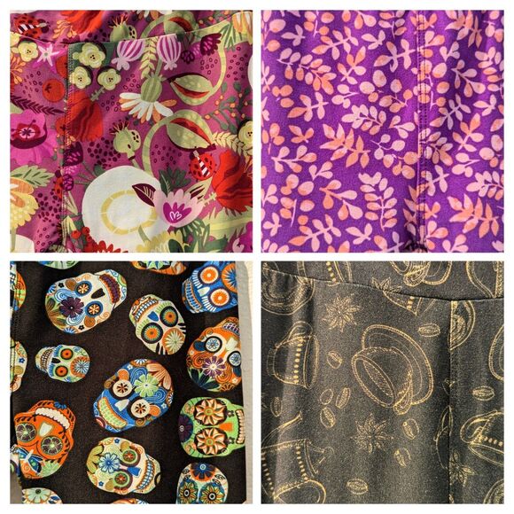 Bundle of 4 LuLaRoe Leggings. Sz One Size (OS) - Picture 8 of 11